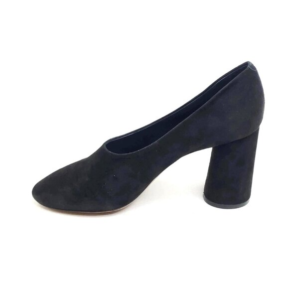 Celine Phoebe Philo Elliptic 85mm Block Heel Pumps Round Toe Black Suede EUR 40 - Picture 8 of 11